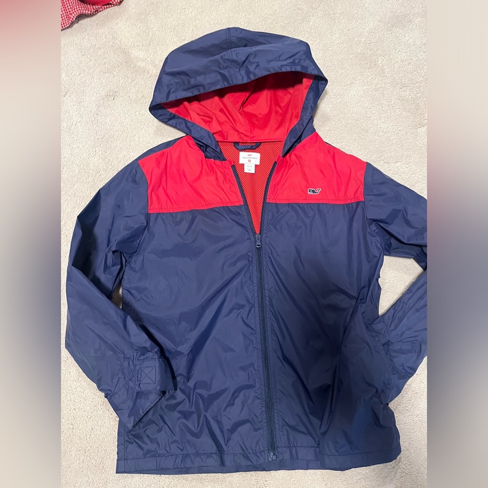Vineyard Vines Kids Raincoat - Navy and Red